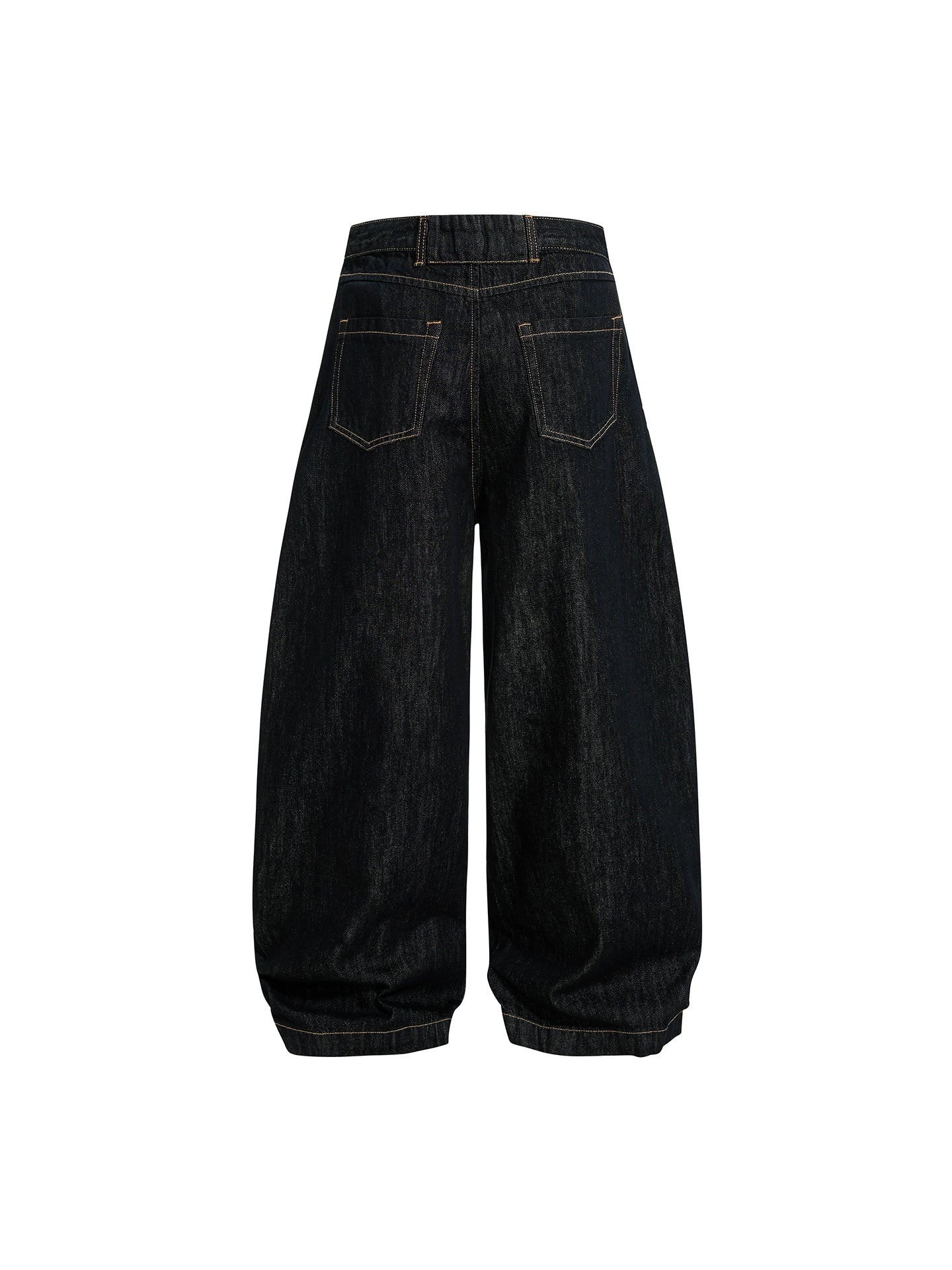 Black Buttons Up Barrel Baggy Jeans | LCDEGO Streetwear