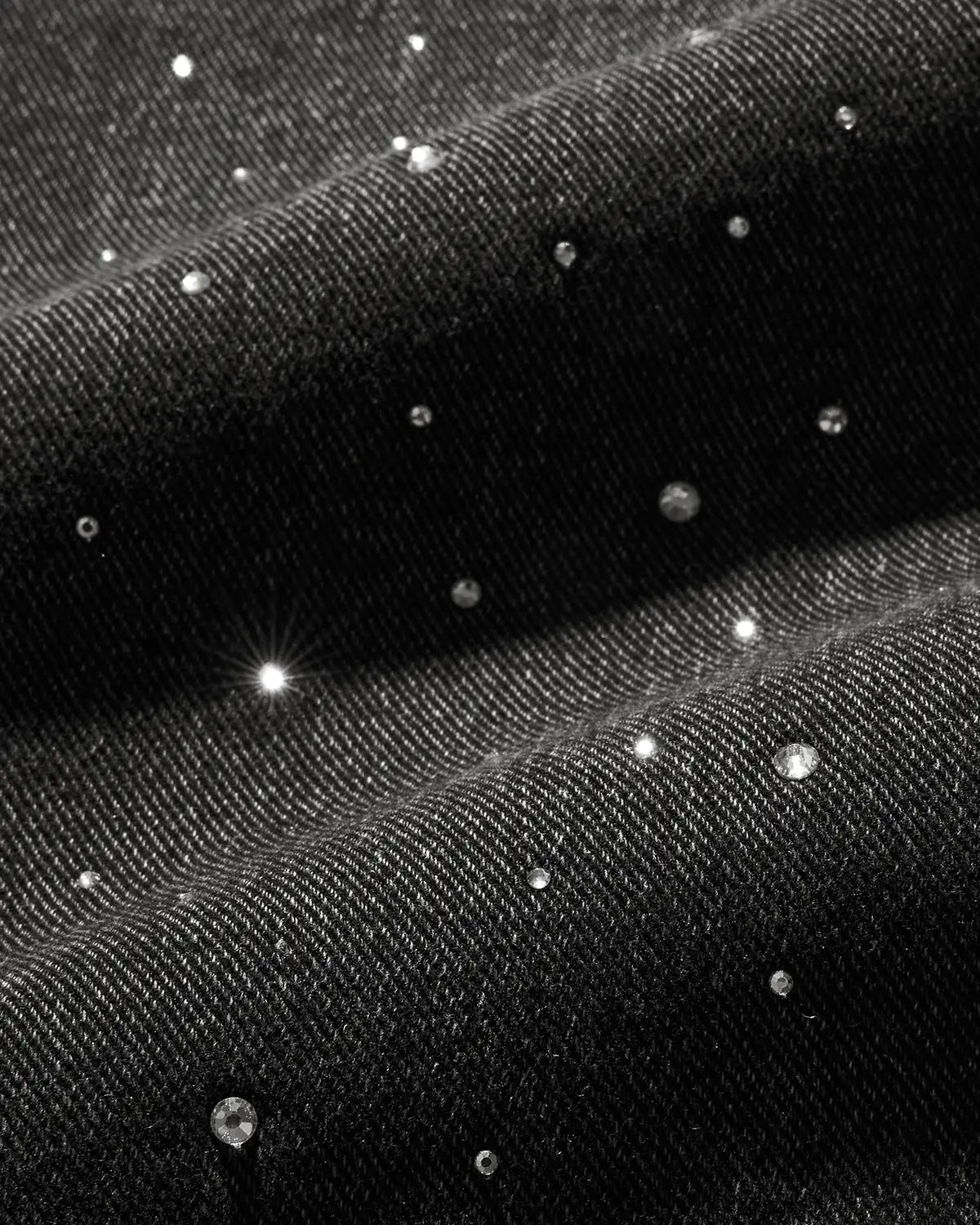 Rhinestone Wavy Baggy Jeans I LCDEGO Streetwear