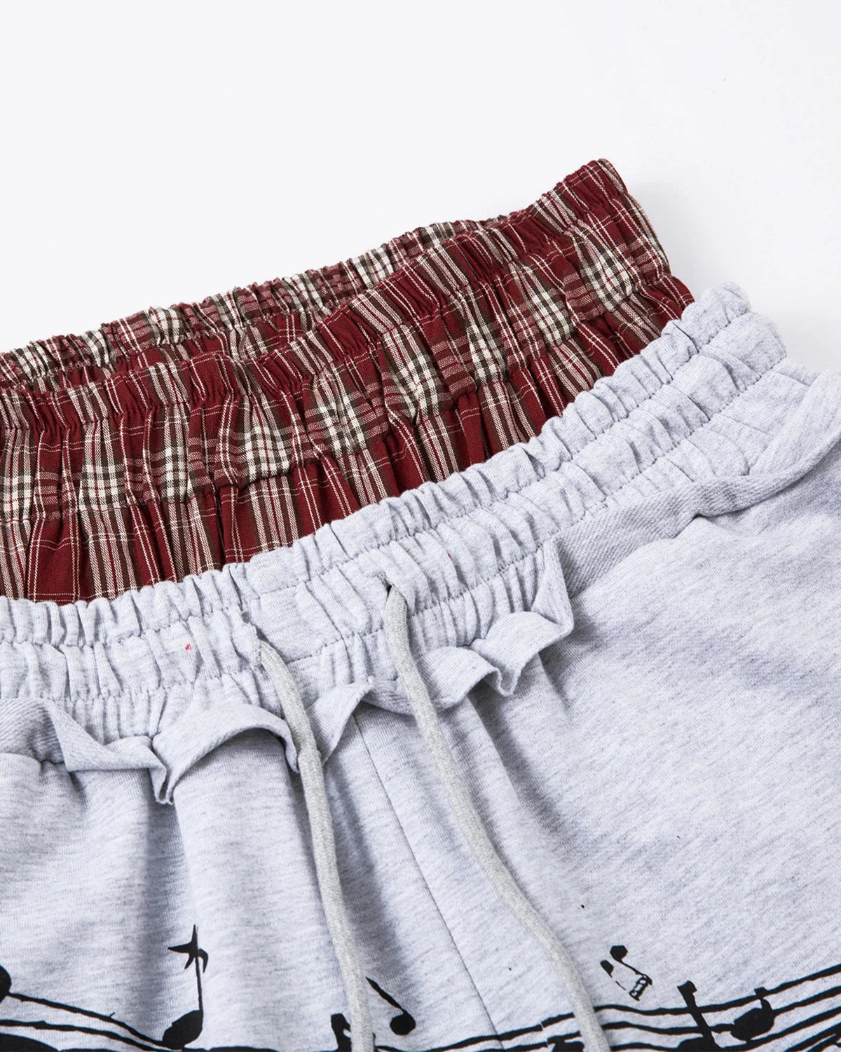 Plaid Double Waist Baggy Joggers | LCDEGO Streetwear