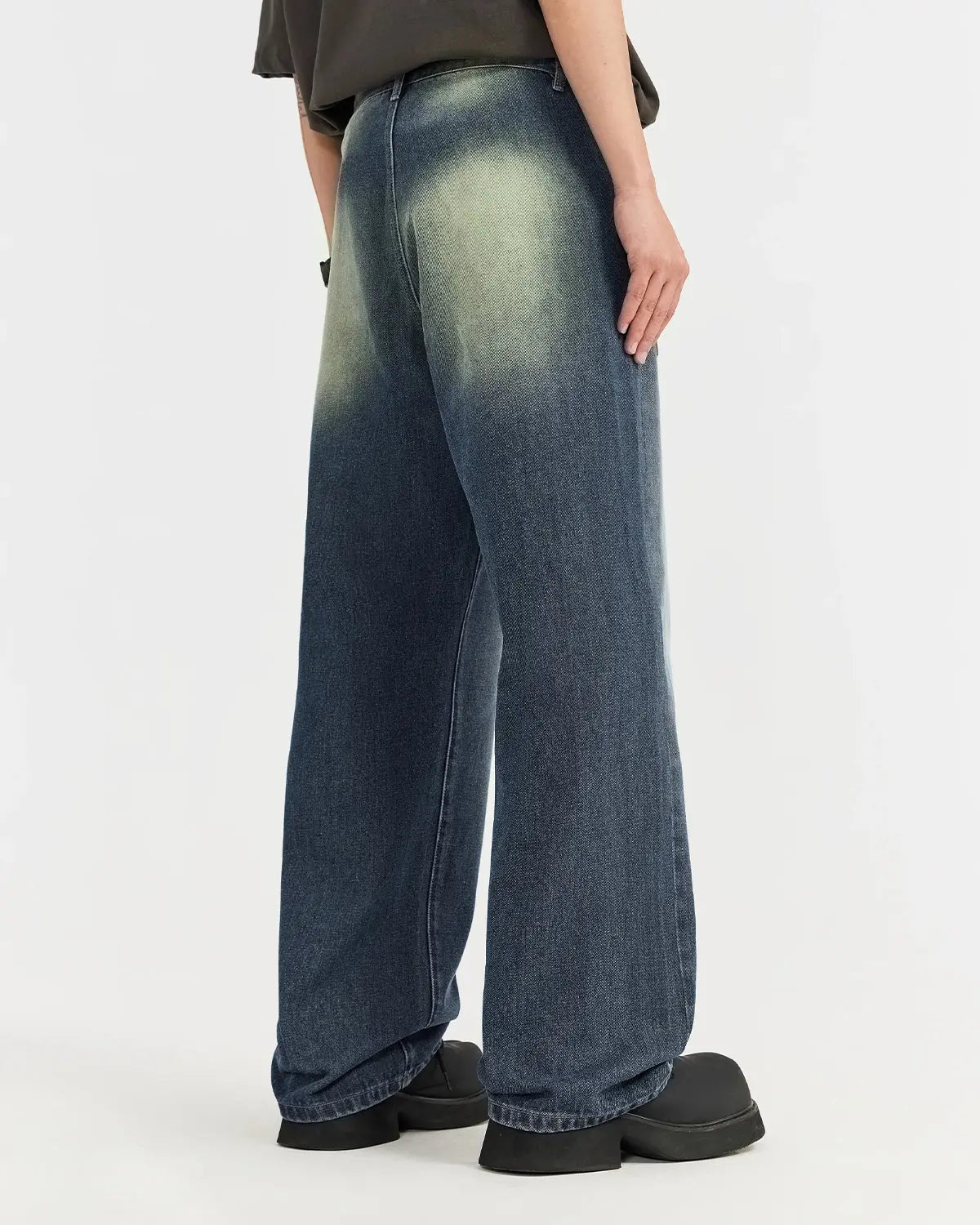 Monkey Washed Baggy Jeans | LCDEGO Streetwear
