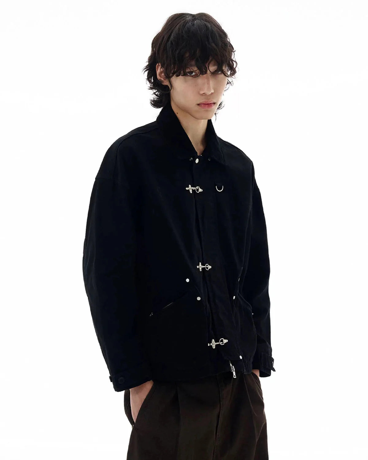 Fireman Buckle Worker Zip Up Jacket | LCDEGO Streetwear