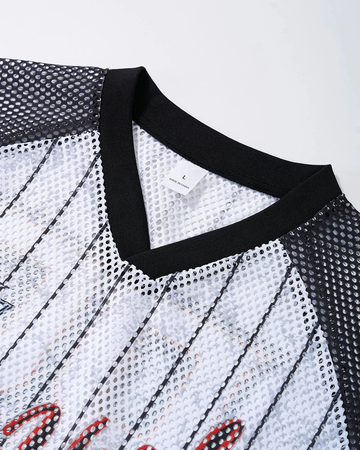 Pinstripe Colorblock Mesh Jersey | LCDEGO Streetwear