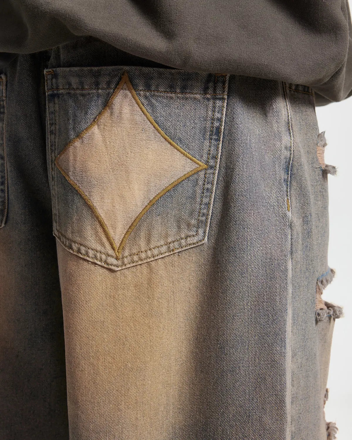 90s Grunge Revival Denim Jeans | LCDEGO Streetwear