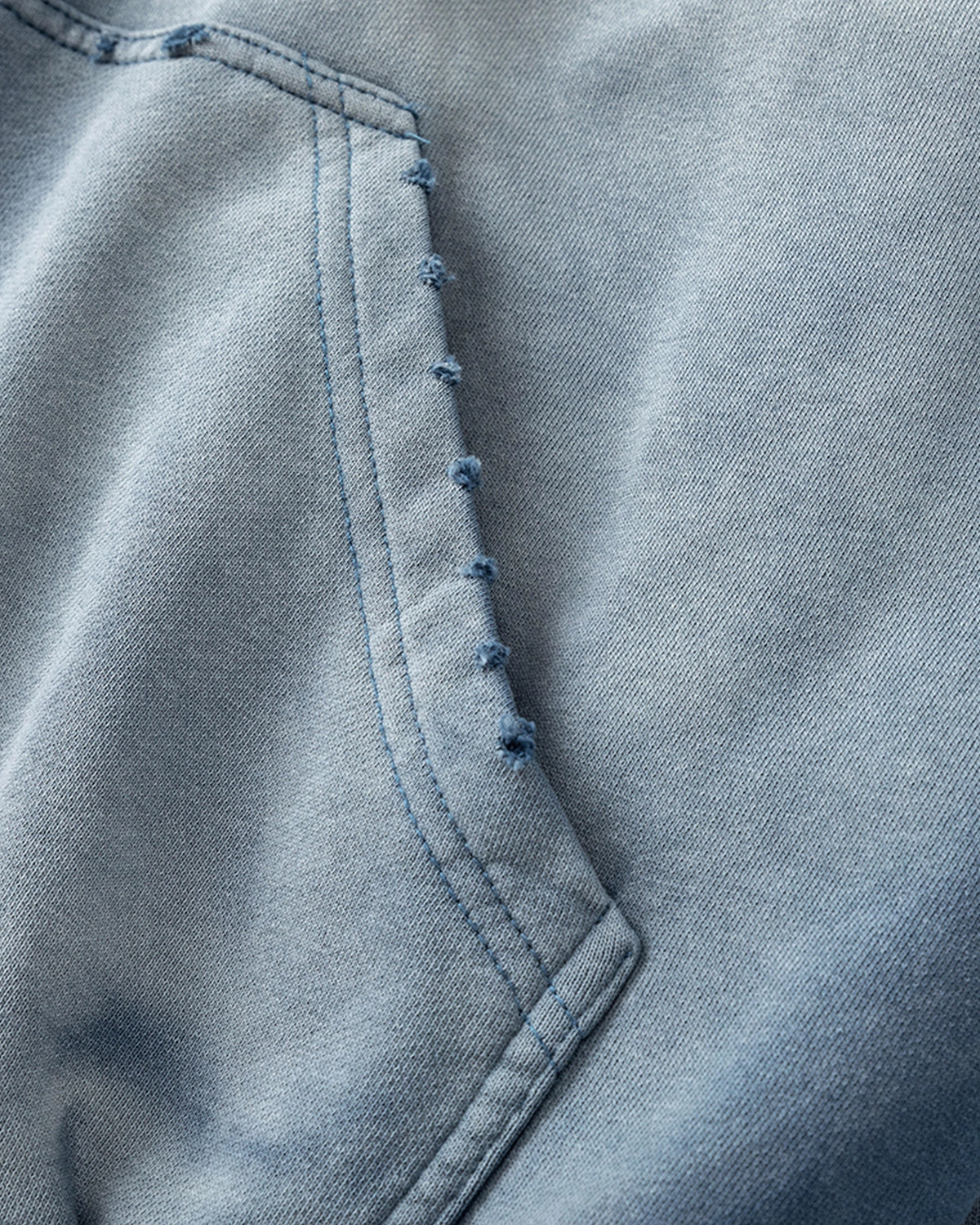 Blue Distressed Acid Wash Zip Up Hoodies | LCDEGO Streetwear