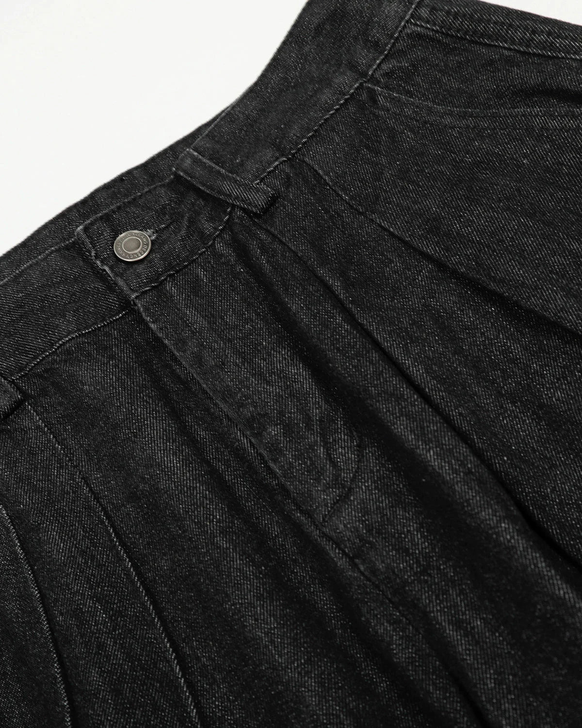 Pleated Raw Baggy Jeans | LCDEGO Streetwear