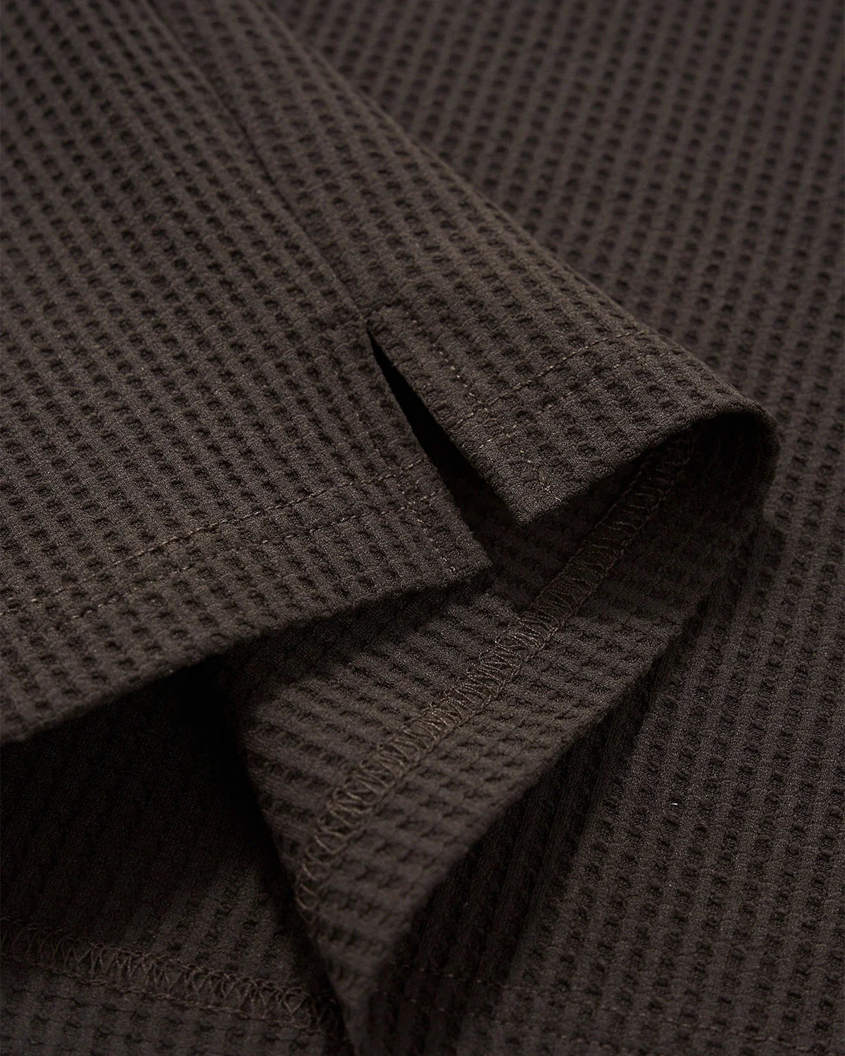 Waffle Long Sleeve Polo Shirts | LCDEGO Streetwear