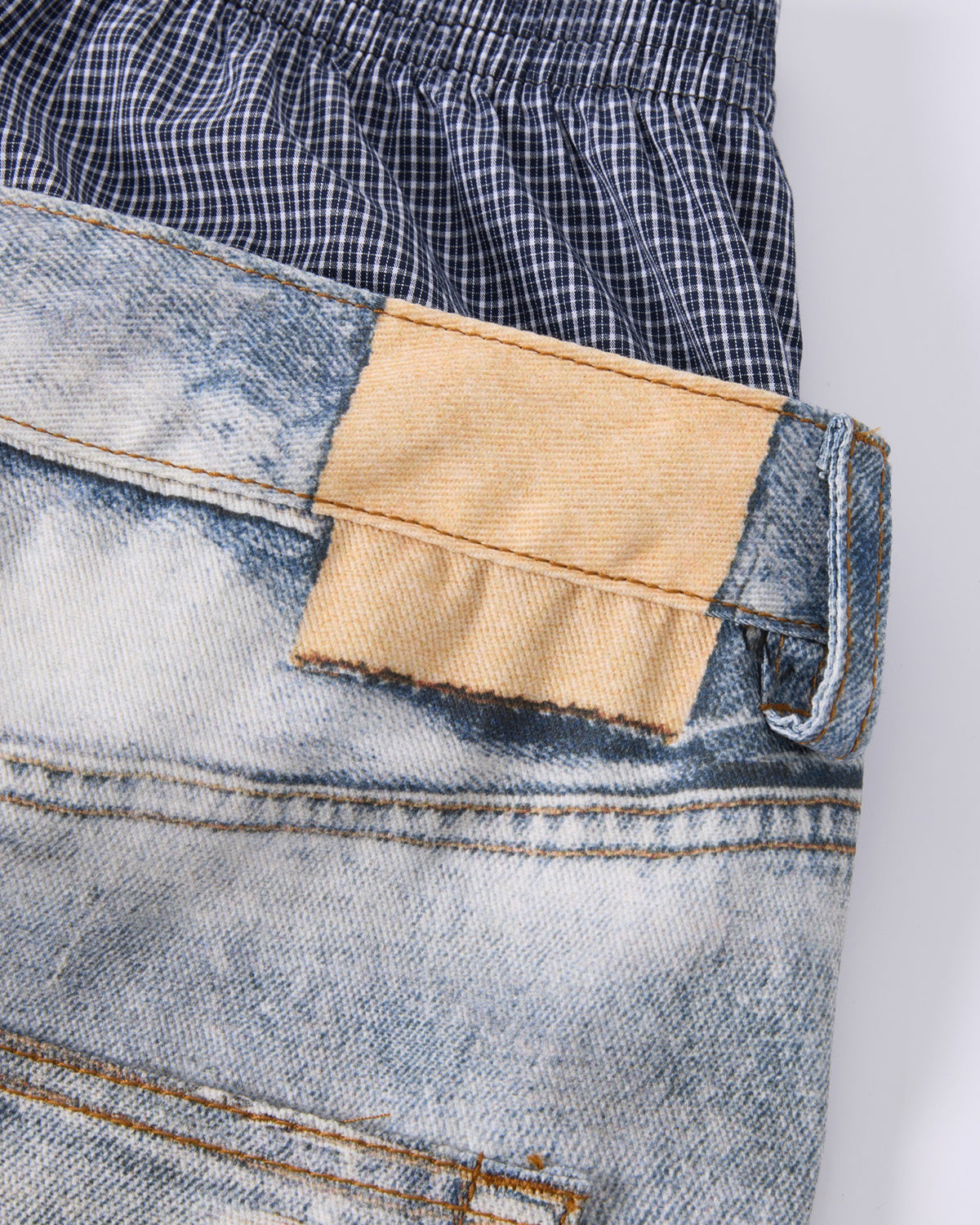 Layered Digital Print Baggy Jeans | LCDEGO Streetwear
