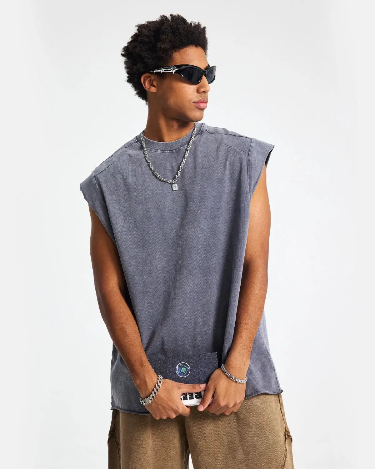 Stitching Acid Wash Tank Tops | LCDEGO Streetwear