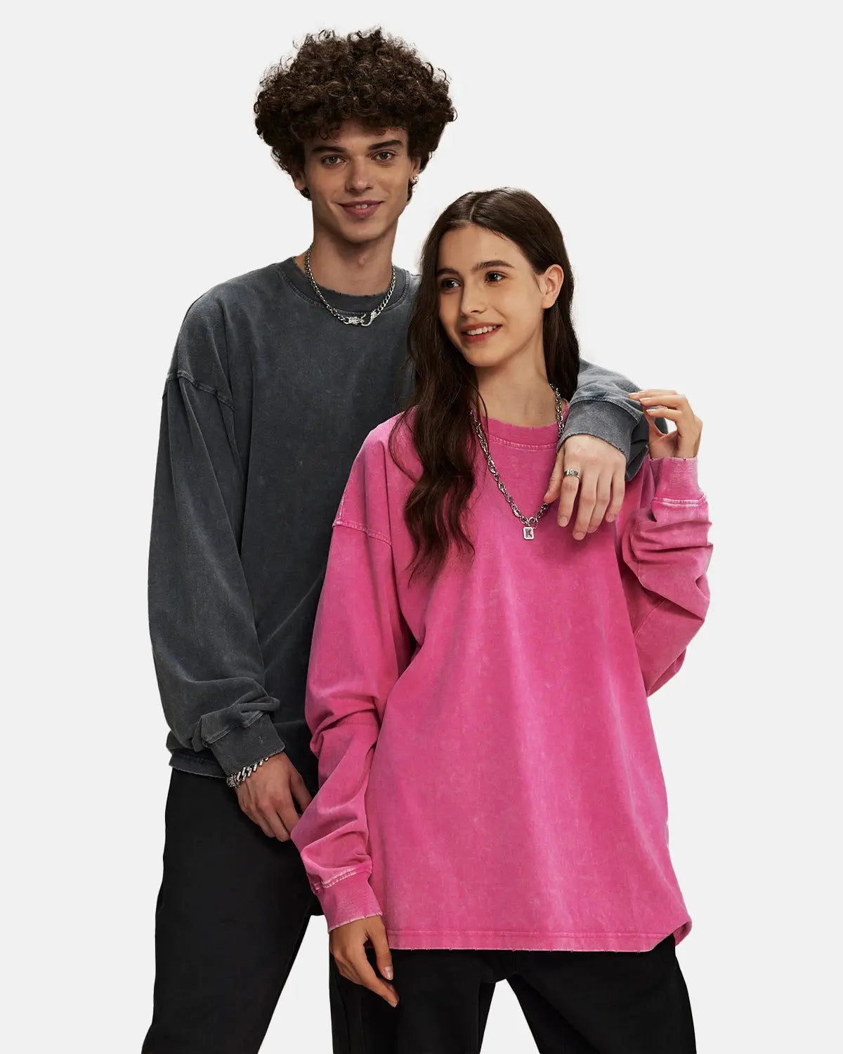 Acid Wash Batik Long Sleeve T-shirts | LCDEGO Streetwear