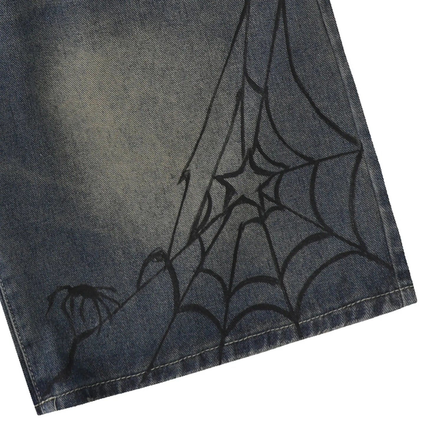 Spider Straight Leg Jorts | LCDEGO Streetwear