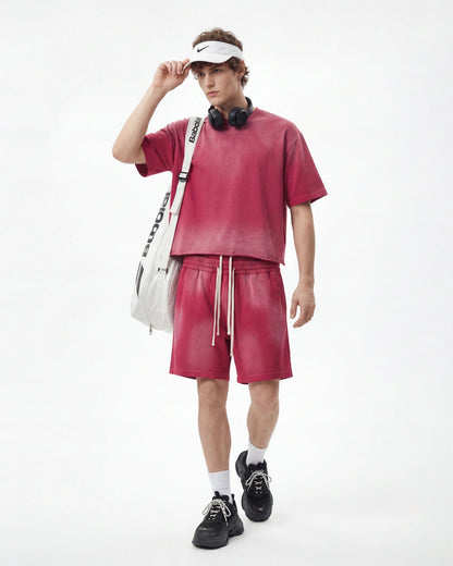 Monkey Washed Boxy Cropped T-Shirt | LCDEGO Streetwear