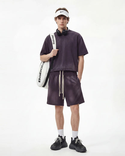 Monkey Washed Boxy Cropped T-Shirt | LCDEGO Streetwear