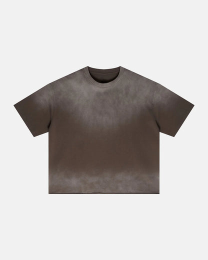 Monkey Washed Boxy Cropped T-Shirt | LCDEGO Streetwear