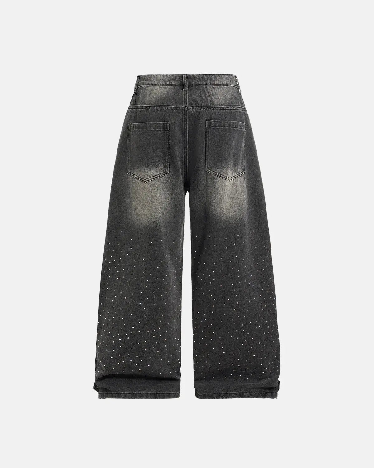 Colorful Rhinestone Wash Baggy Jeans | LCDEGO Streetwear
