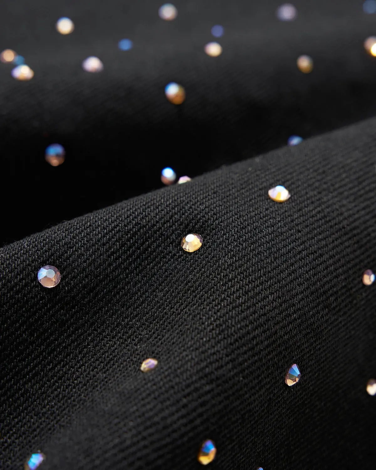 Chill Wide Leg Rhinestone Denim Pants | LCDEGO Streetwear