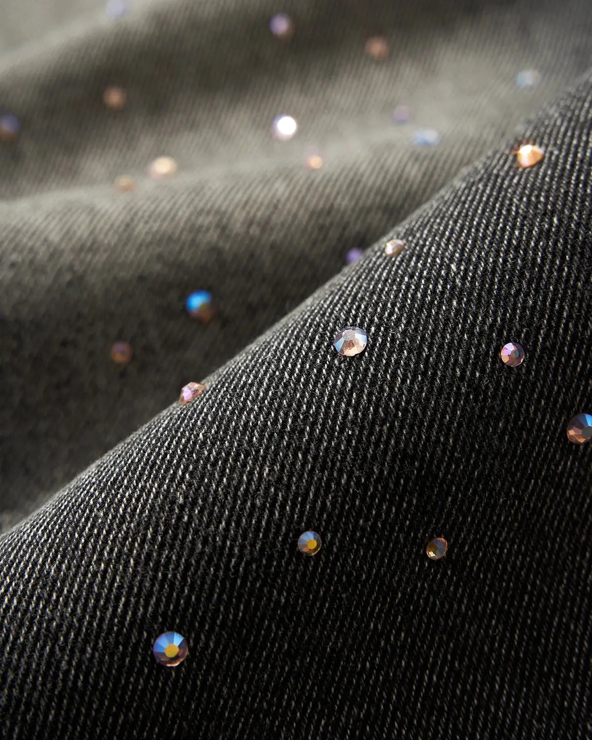 Colorful Rhinestone Wash Baggy Jeans | LCDEGO Streetwear
