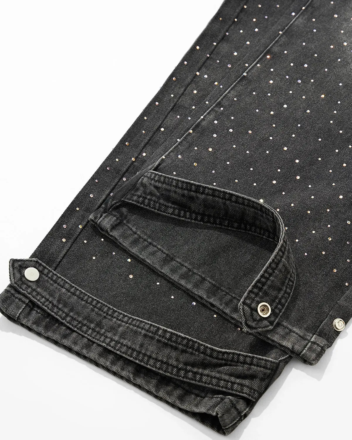 Colorful Rhinestone Wash Baggy Jeans | LCDEGO Streetwear