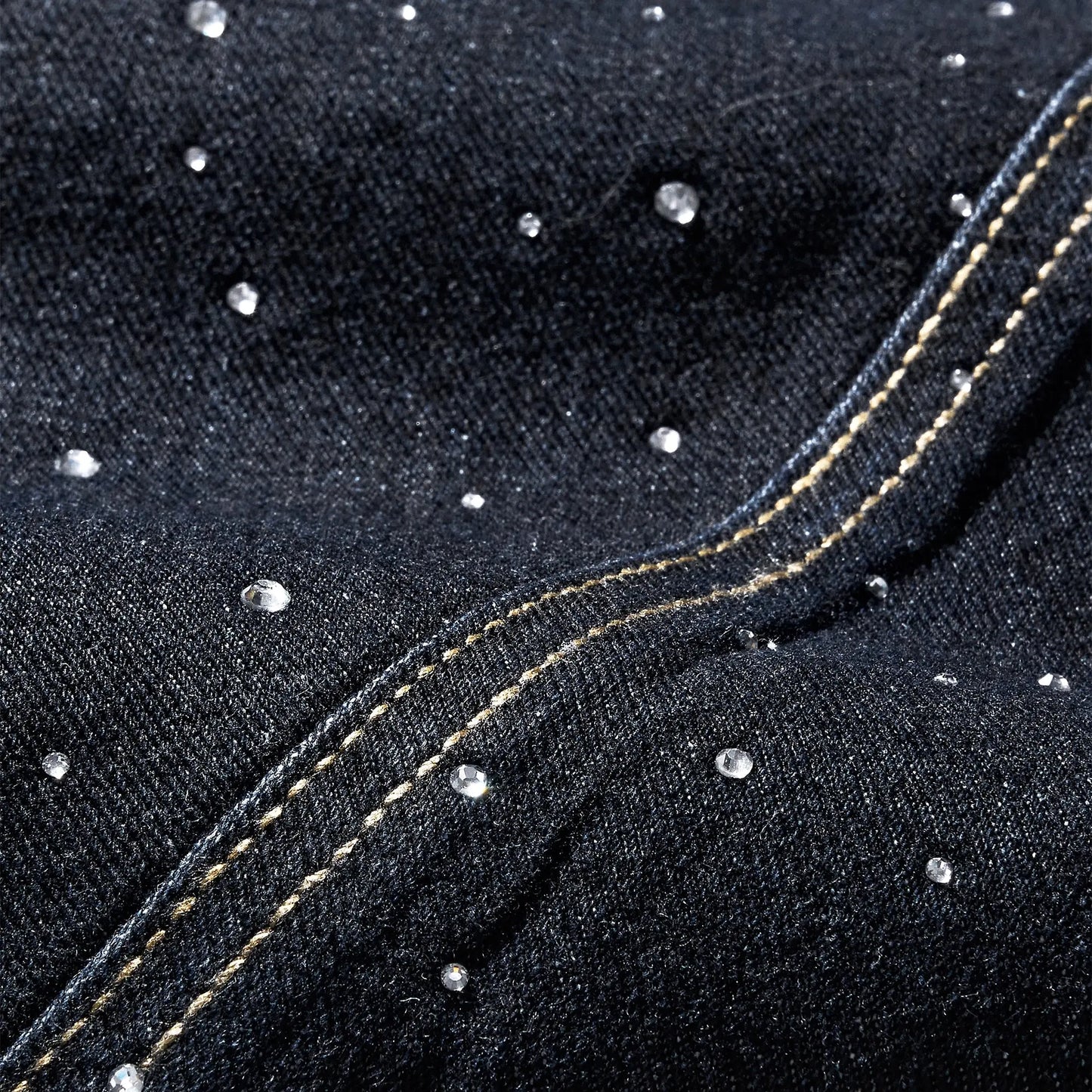 Leopard Patch Rhinestone Barrel Jeans | LCDEGO Streetwear