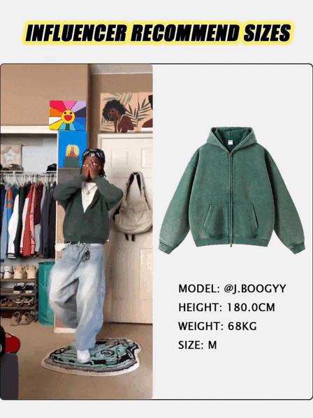 LCDEGO Washed Distressed Fleece Zip Up Hoodies