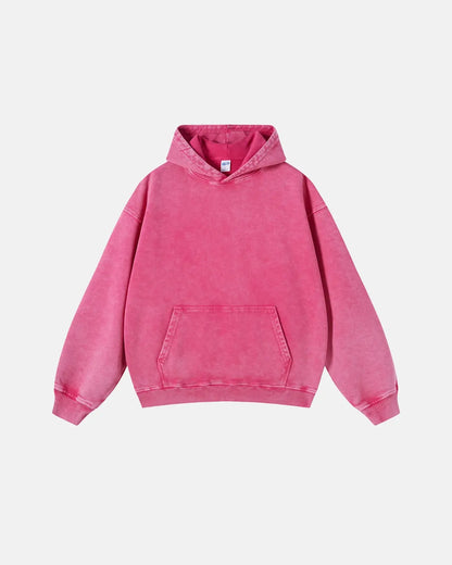 French Terry Washed Distressed Hoodies | LCDEGO Streetwear