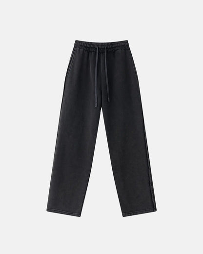 Wash Patchwork Straight Leg Sweatpants | LCDEGO Streetwear