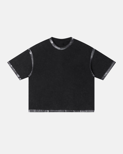 dirty wash boxy t-shirt black
