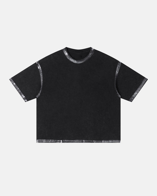 dirty wash boxy t-shirt black