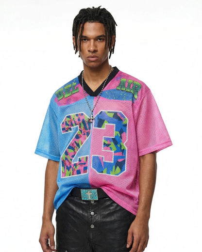 Camo Graphic Mesh Jersey Tee | LCDEGO Streetwear