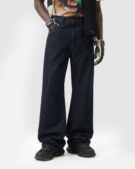 Studded Baggy Bootcut Jeans | LCDEGO Streetwear