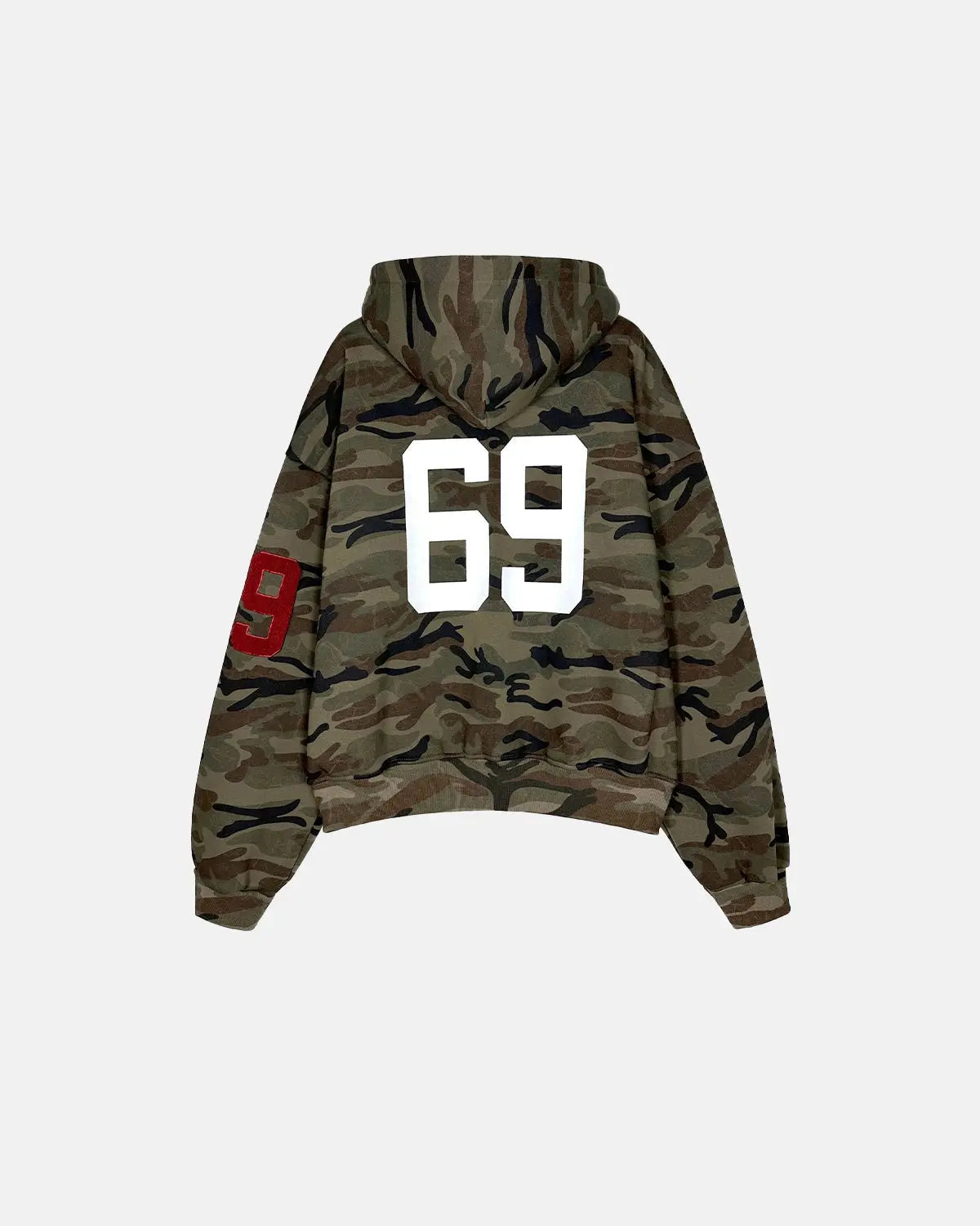 69 Applique Embroidery Camo Zip Up Hoodie | LCDEGO Streetwear