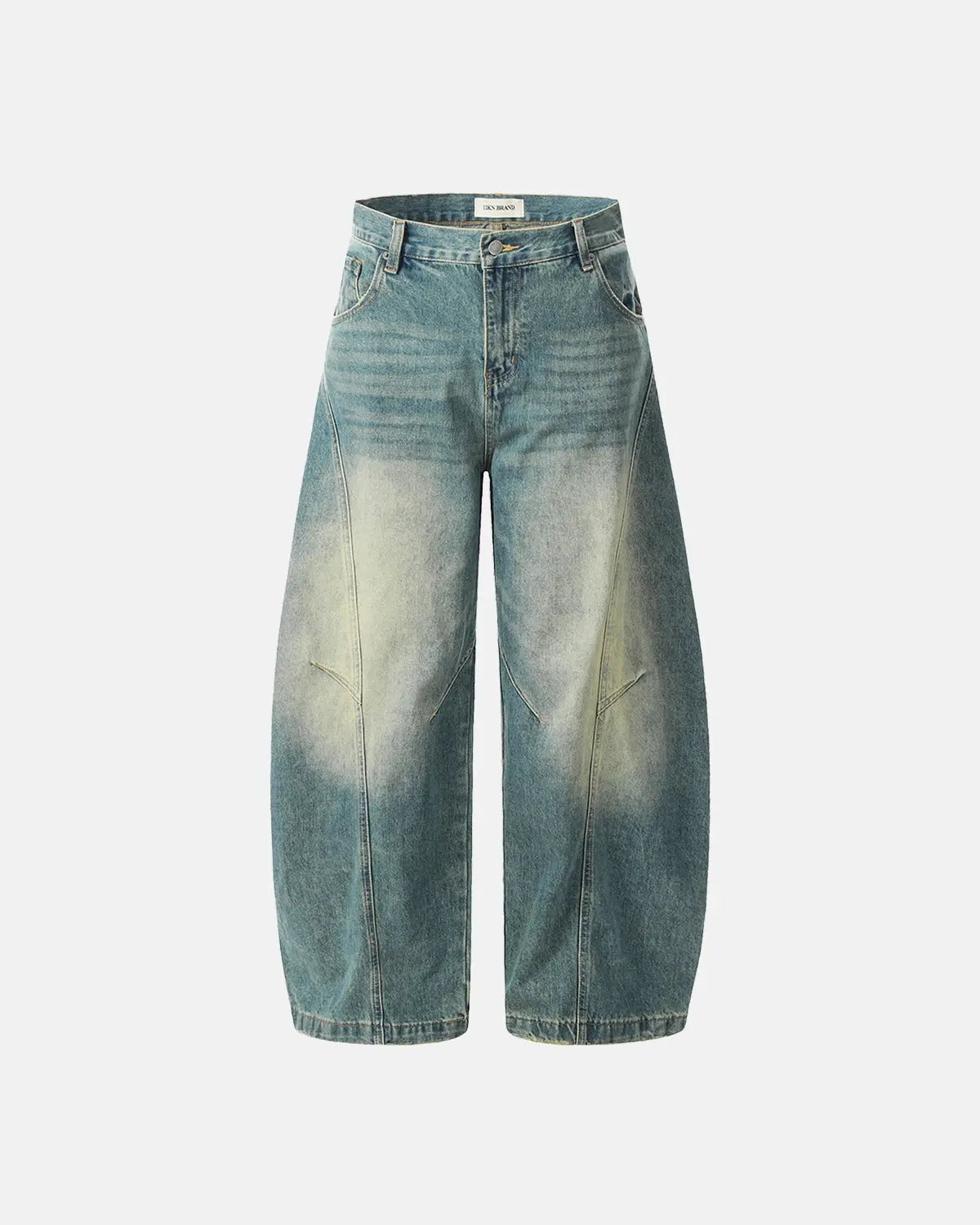Acid Wash Baggy Barrel Jeans | LCDEGO Streetwear