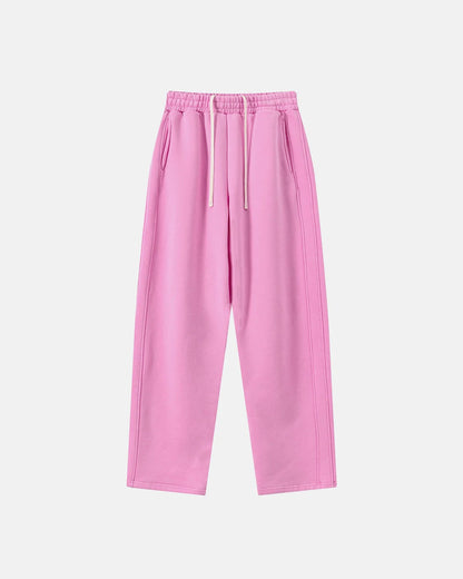 Retro Acid Washed Fleece Straight Leg Joggers | LCDEGO Streetwear