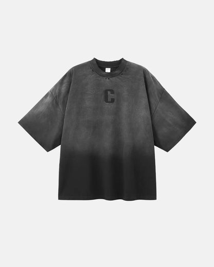 Monkey Washed Towel Embroidery Tshirt | LCDEGO Streetwear