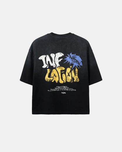 Washed Boxy Graphic Tees | LCDEGO Streetwear