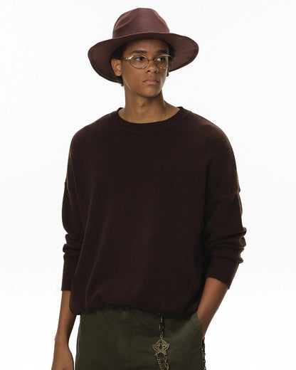 Crew Neck Knit Sweater| LCDEGO Streetwear