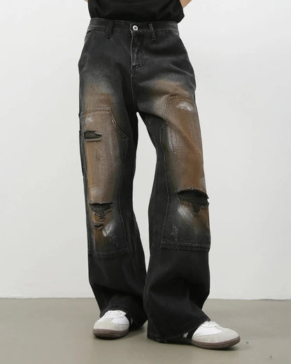 Vintage Ripped Baggy Jeans | LCDEGO Streetwear