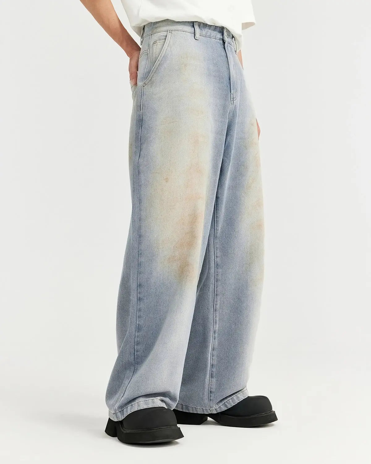 Mud Washed Baggy Jeans | LCDEGO Streetwear