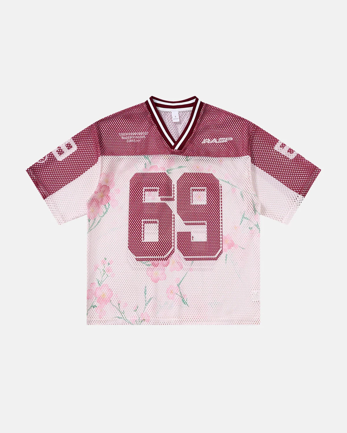 Floral Digital Print Mesh Jersey | LCDEGO Streetwear