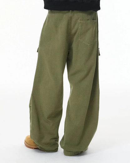 Multi Pockets Garment Washed Cargo Pants | LCDEGO Streetwear
