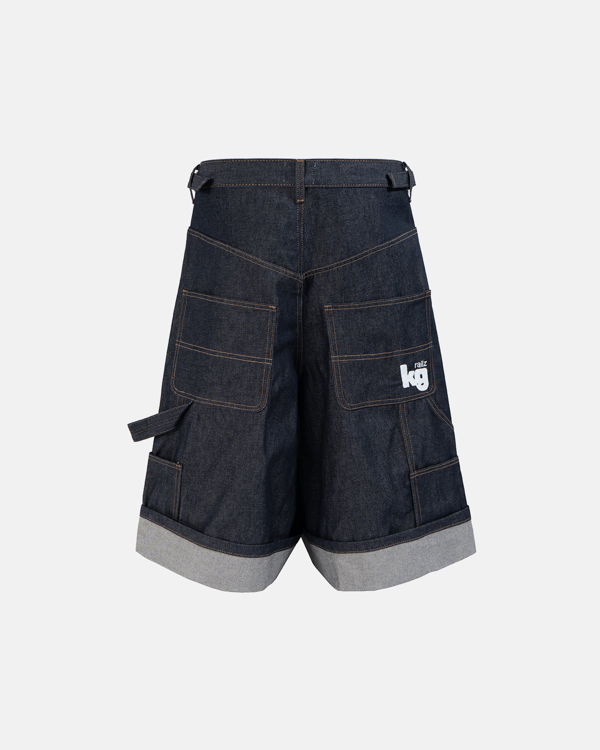 Raw Denim Carpenter Long Jorts | LCDEGO Streetwear
