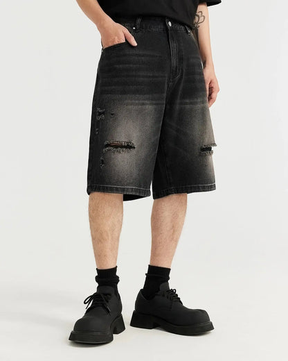 Vintage Ripped Washed Jorts | LCDEGO Streetwear