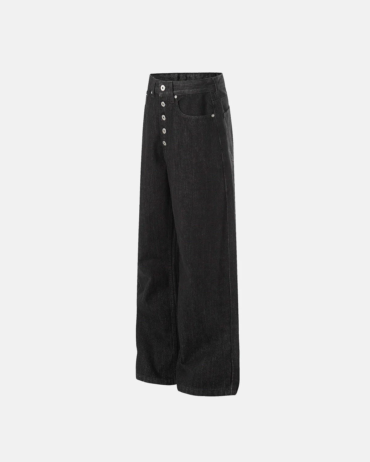 Raw Buttons Up Baggy Jeans | LCDEGO Streetwear