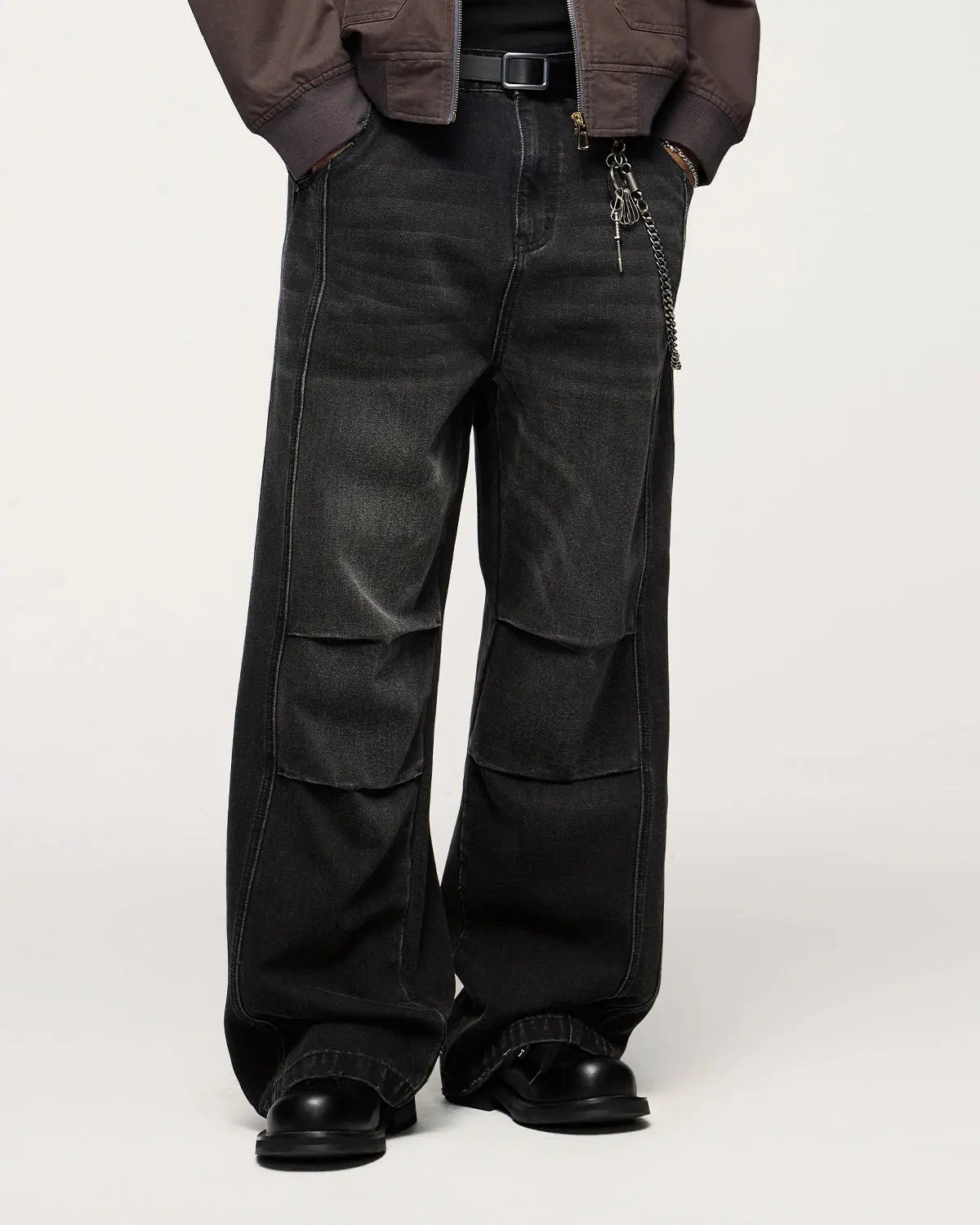 LCDEGO Faded Dirty Baggy Cargo Jeans