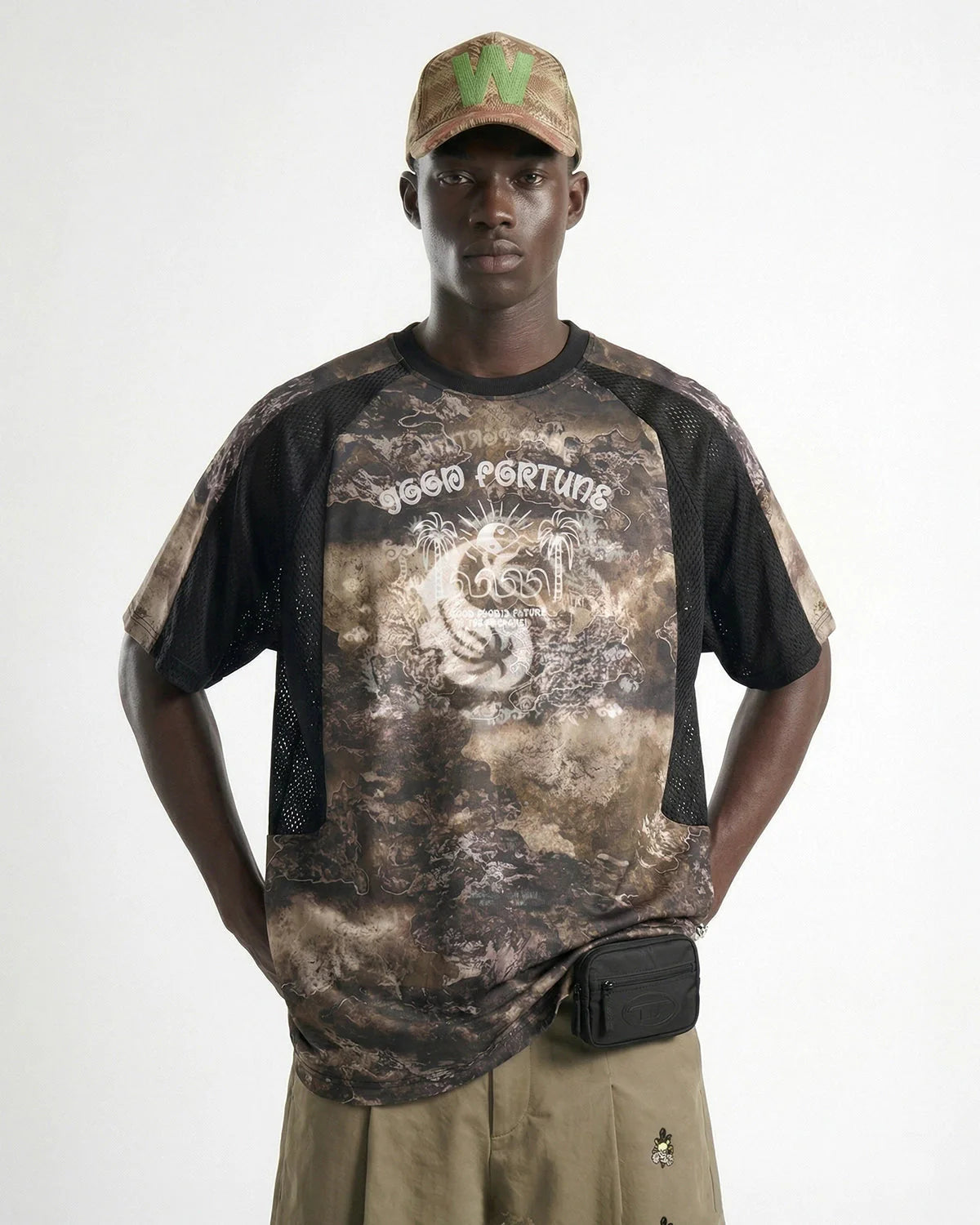 Retro Digital Printing Mesh Jersey | LCDEGO Streetwear