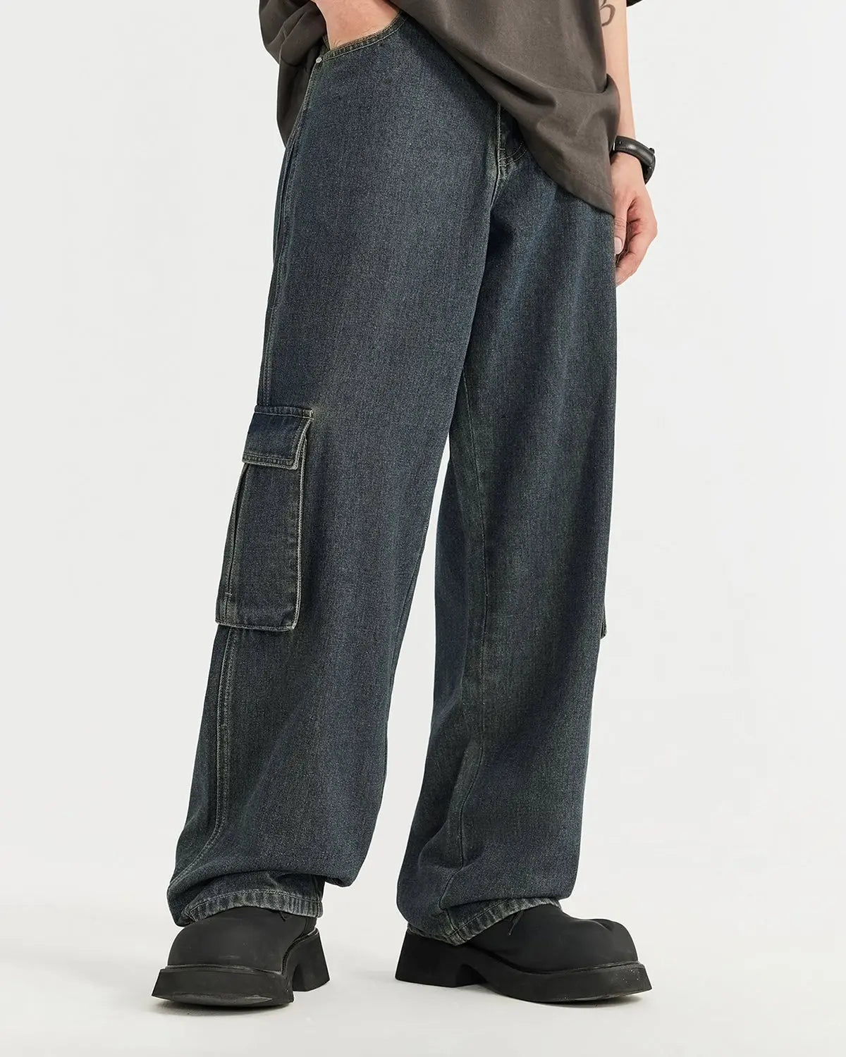 Multi Pockets Cargo Baggy Jeans | LCDEGO Streetwear