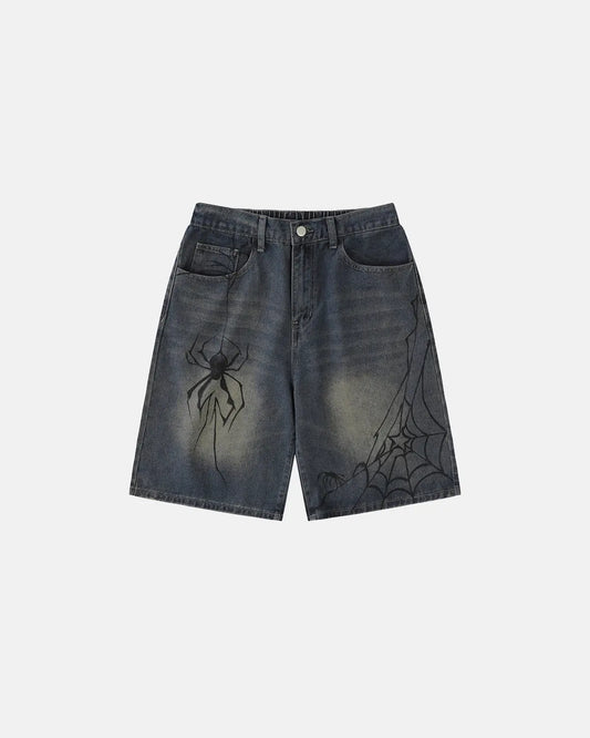 Spider Straight Leg Jorts | LCDEGO Streetwear