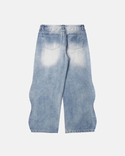 LCDEGO Wave Washed Baggy Jeans