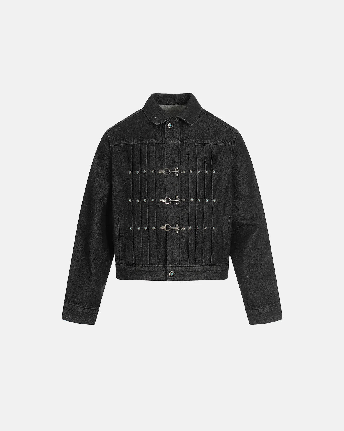 Raw Clasp Denim Jacket | LCDEGO Streetwear