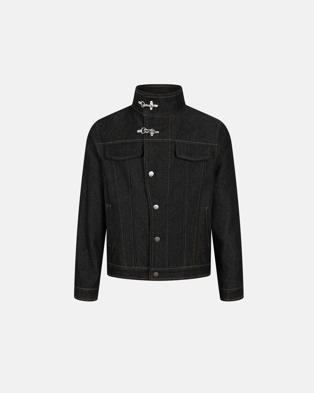 Metal Toggle Raw Denim Jacket | LCDEGO Streetwear
