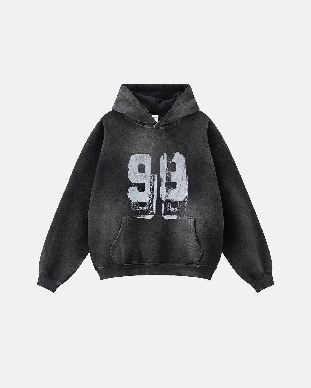 Graffiti Print Washed Fleece hoodie | LCDEGO Streetwear